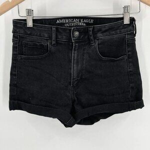 2/$30 American Eagle Outfitters Super Super Stretch Black Denim Jean Shorts